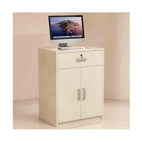 L-förmiger Kassierer-Schreibtisch aus hellem Walnussholz, mit abschließbarer Schublade, Kassenzähler und Willkommenseinheit, schlichtes Design, vielseitiger Stauraum, 80 cm L-förmiger Kassierer-Schreibtisch aus hellem Walnussholz, mit abschließbarer Schublade, Kassenzähler und Willkommenseinheit, schlichtes Design, vielseitiger Stauraum, 80 cm von Generisch