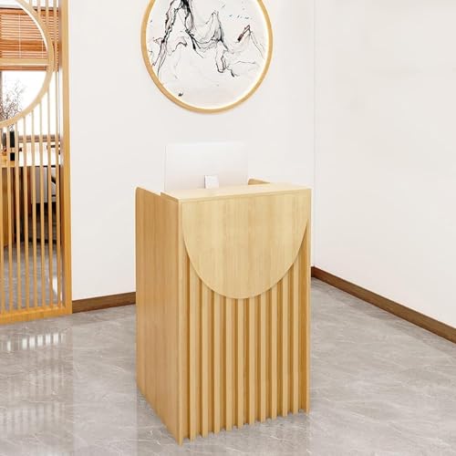 L-förmiger Rezeptionstisch aus Holz, moderne Theke für Supermärkte, Hotels und Lebensmittelgeschäfte – stilvolle und funktionale Willkommensbereichslösung L-förmiger Rezeptionstisch aus Holz, moderne Theke für Supermärkte, Hotels und Lebensmittelgeschäfte – stilvolle und funktionale Willkommensbereichslösung von Generisch