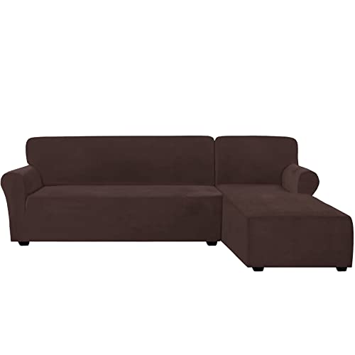 L-förmiger Samt-Schnittsofabezug, dicker Stoffschutz für Möbel, modernes elegantes Design, leicht zu reinigen, rechte Chaiselongue & 2-teiliges Set L-förmiger Samt-Schnittsofabezug, dicker Stoffschutz für Möbel, modernes elegantes Design, leicht zu reinigen, rechte Chaiselongue & 2-teiliges Set von Generisch