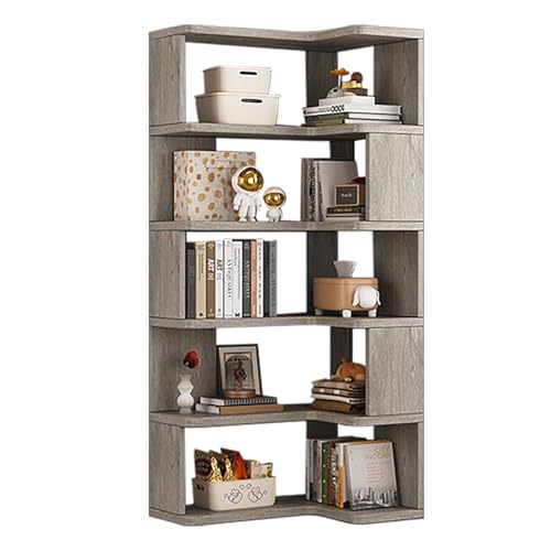 L-förmiges Bücherregal aus Holz, platzsparendes Eckregal für Wohnzimmer, Schlafzimmer, Heimbüro, Aufbewahrungslösung L-förmiges Bücherregal aus Holz, platzsparendes Eckregal für Wohnzimmer, Schlafzimmer, Heimbüro, Aufbewahrungslösung von Generisch