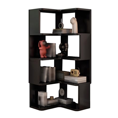L-förmiges Eck-Bücherregal, Holz-Bücherregal mit Trennwänden, 2–7 Etagen, Aufbewahrungsregal für Arbeitszimmer, Wohnzimmer, Büro L-förmiges Eck-Bücherregal, Holz-Bücherregal mit Trennwänden, 2–7 Etagen, Aufbewahrungsregal für Arbeitszimmer, Wohnzimmer, Büro von Generisch