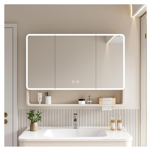 LED Badezimmer Spiegelschrank Wandmontierter Medizinschrank mit Regalen Modernes Schminkspiegel-Design LED Badezimmer Spiegelschrank Wandmontierter Medizinschrank mit Regalen Modernes Schminkspiegel-Design von Generisch