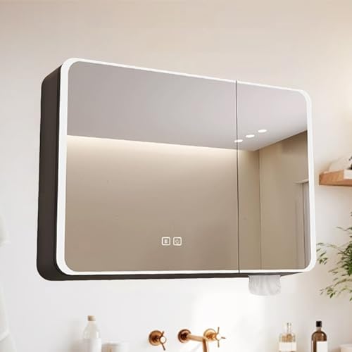 LED-Badezimmer-Spiegelschrank – Wandmontierter beleuchteter Medizinschrank mit Touch-Schalter und Defogger HD-reflektierende Oberfläche für verbesserte Nization und Stil LED-Badezimmer-Spiegelschrank – Wandmontierter beleuchteter Medizinschrank mit Touch-Schalter und Defogger HD-reflektierende Oberfläche für verbesserte Nization und Stil von Generisch