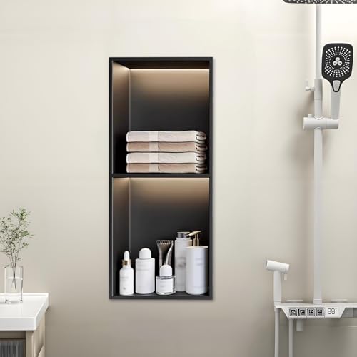 LED Dusche - Edelstahl Wand rt mit Licht Moderne Duschablage für Badezimmer Wohnzimmer & Flur - Stilvolles & Funktionales Design LED Dusche - Edelstahl Wand rt mit Licht Moderne Duschablage für Badezimmer Wohnzimmer & Flur - Stilvolles & Funktionales Design von Generisch