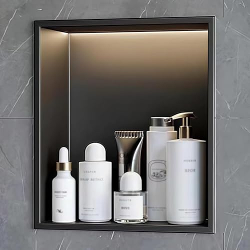 LED Duschnische mit eingebautem Licht, Einbauregal Badregal, keine Flieseninstallation erforderlich LED Duschnische mit eingebautem Licht, Einbauregal Badregal, keine Flieseninstallation erforderlich von Generisch