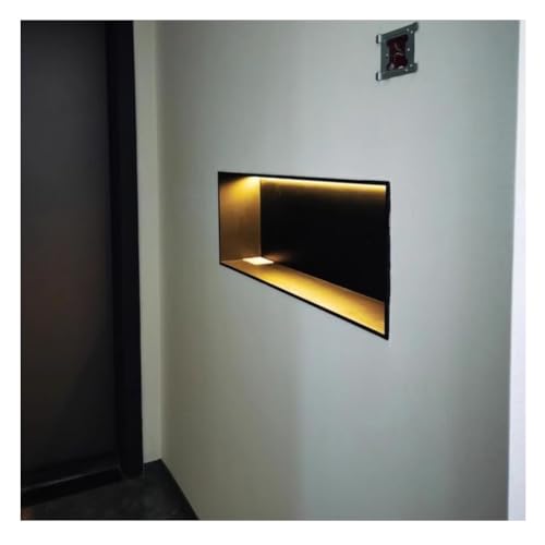 LED-Duschregal, wasserdicht, Badezimmer-Organizer, versenkte Wandaufbewahrung für platzsparende Installation von Generisch