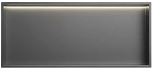 LED-Duschregal aus Edelstahl, keine Fliesen erforderlich, Metall-Finish, platzsparend, für Badezimmer, Grau, 72 x 32 x 12,5 cm, modernes Design und stilvoll LED-Duschregal aus Edelstahl, keine Fliesen erforderlich, Metall-Finish, platzsparend, für Badezimmer, Grau, 72 x 32 x 12,5 cm, modernes Design und stilvoll von Generisch