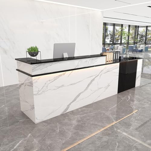 LED-Empfangstisch mit abschließbaren Schubladen, moderner Kassenständer für Büro, Schönheitssalon, Lobby – Stilvoller, funktionaler und sicherer Arbeitsplatz von Generisch
