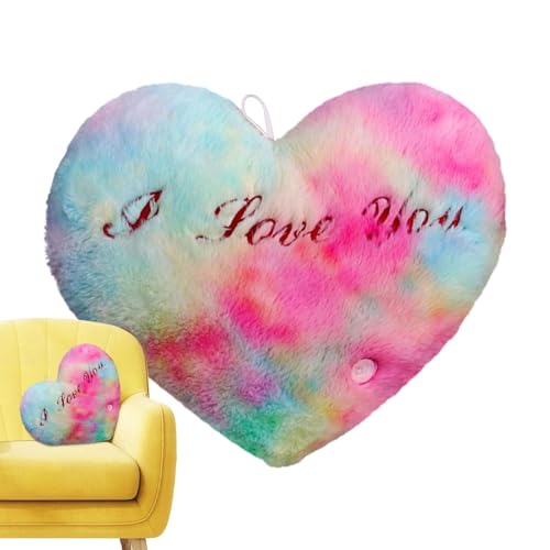 LED-Herzkissen – weiches Plüsch-Herzform, kreatives dekoratives Kissen, kuscheliges Plüsch, 36 cm leuchtendes Valentinstagskissen, Heimdekoration, Plüsch-Nachtlicht für Sofa, Bett, Stuhl LED-Herzkissen – weiches Plüsch-Herzform, kreatives dekoratives Kissen, kuscheliges Plüsch, 36 cm leuchtendes Valentinstagskissen, Heimdekoration, Plüsch-Nachtlicht für Sofa, Bett, Stuhl von Generisch