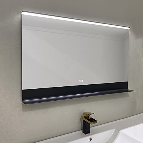 LED Kosmetikspiegel mit Metallablage, dimmbare Touch-Steuerung, Anti-Beschlag-Funktion, einstellbare Helligkeit für Badezimmer LED Kosmetikspiegel mit Metallablage, dimmbare Touch-Steuerung, Anti-Beschlag-Funktion, einstellbare Helligkeit für Badezimmer von Generisch