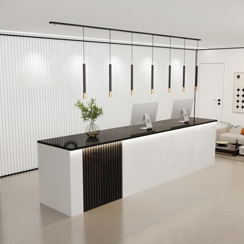 LED Moderner Empfangstisch mit abschließbarer Schublade, hohe Tragfähigkeit, für Büro & Einzelhandel, stilvolles Design, funktionale Arbeitsplatzmöbel LED Moderner Empfangstisch mit abschließbarer Schublade, hohe Tragfähigkeit, für Büro & Einzelhandel, stilvolles Design, funktionale Arbeitsplatzmöbel von Generisch