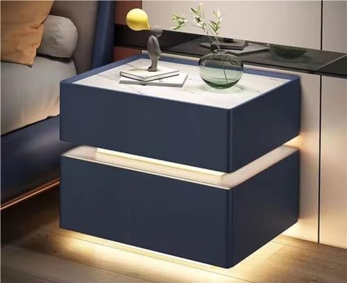 LED Nachttisch Nachttisch Nachttisch mit 2 Schubladen, Moderne Schlafzimmermöbel, Ideal für Wohnzimmer und Büro LED Nachttisch Nachttisch Nachttisch mit 2 Schubladen, Moderne Schlafzimmermöbel, Ideal für Wohnzimmer und Büro von Generisch