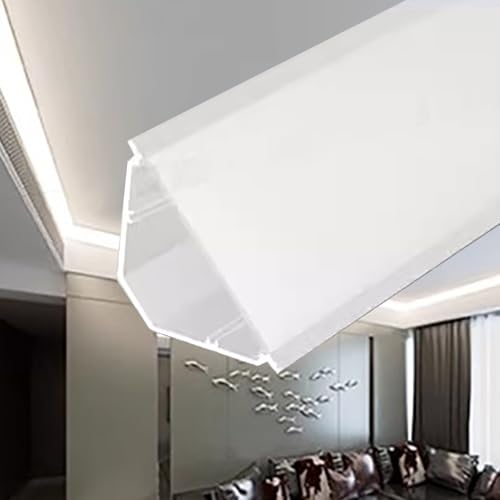 LED-Profil-Beleuchtungssystem für Wand und Decke, dekorative indirekte Lichtleiste mit Abdeckung, ideal für Zuhause und gewerbliche Räume von Generisch