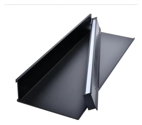 LED Schweberegal mit integriertem Transformator Metall Wandregal Modern Bücherregal für Wohnzimmer & Schlafzimmer (Schwarz 40x20cm) von Generisch