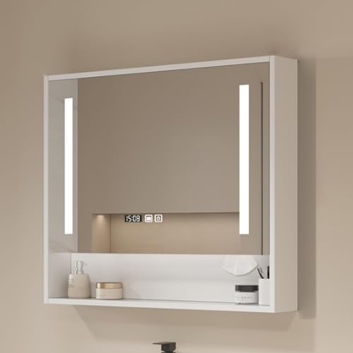 LED-Spiegel, Wandmontage, Medikamentenschrank, intelligentes Anti-Beschlag-Display und Aufbewahrungs-Timer, perfekt für moderne Badezimmer, maximiert Platz und Stil. von Generisch