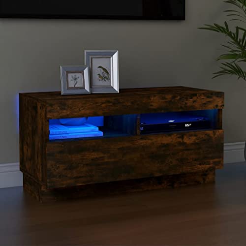 LED-TV-Ständer – Modernes, minimalistisches Unterhaltungszentrum mit Sideboard-Schrank, Hochglanz-Einheit für Wohn- oder Schlafzimmer-Dekor, passend für 40-Zoll-Fernseher von Generisch
