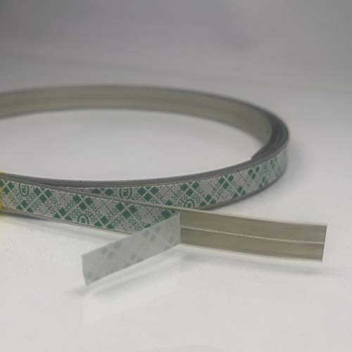 LED-Verbindungskabel Transparent selbstklebend INVISIBLE, Meterware; 8 mm, 12V-24V, 2-polig, 1 Meter Flachkabel transparent, DIY von Generisch