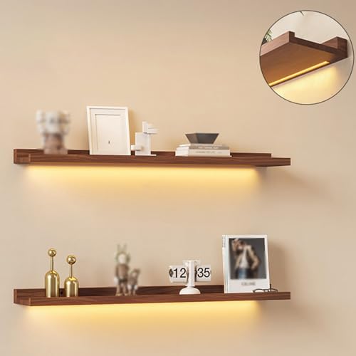 LED-beleuchtete schwebende Wandregale für stilvolle Wohnkultur, perfekt zum Präsentieren von Büchern, Fotos und Dekorationsartikeln LED-beleuchtete schwebende Wandregale für stilvolle Wohnkultur, perfekt zum Präsentieren von Büchern, Fotos und Dekorationsartikeln von Generisch