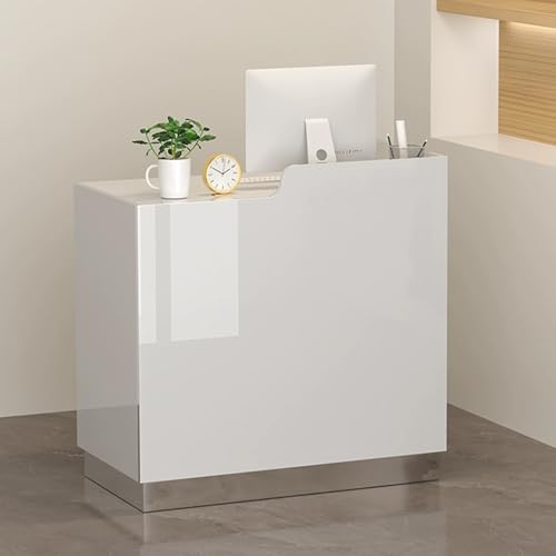 LED-beleuchteter Empfangstisch für Büro und Lobby, platzsparender Schreibtisch mit abschließbarer Schublade, ideal für kleine Räume LED-beleuchteter Empfangstisch für Büro und Lobby, platzsparender Schreibtisch mit abschließbarer Schublade, ideal für kleine Räume von Generisch