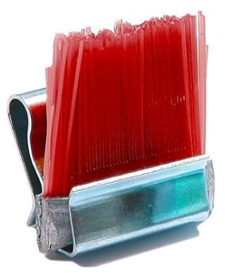 LOLA-BROXOCLIP - Bürstenklemmelemente - Bürstenclips - Bürsten für Gitterroste (Rot, 100 St.) von Generisch
