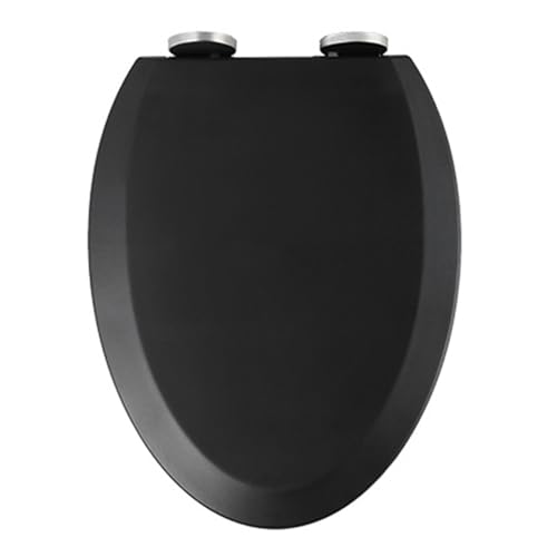 Länglicher WC-Sitz, Absenkautomatik, Schnellverschluss, verdickter Harnstoff-Formaldehyd-Deckel, passend für längliche Standard-Toiletten von Generisch