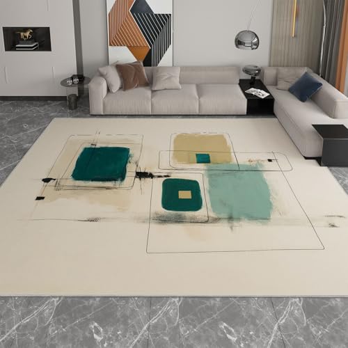 Läufer 120 x 180 cm Creme Teppiche, Minimalismus Linien Geometrie Waschbarer Rutschfester Teppich, weiche Teppich für den Innenbereich Schlafzimmer Wohnzimmer Esszimmer Läufer 120 x 180 cm Creme Teppiche, Minimalismus Linien Geometrie Waschbarer Rutschfester Teppich, weiche Teppich für den Innenbereich Schlafzimmer Wohnzimmer Esszimmer von Generisch