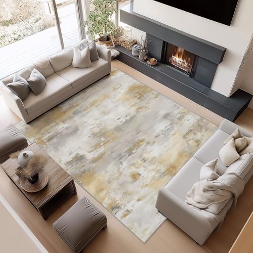 Läufer 80 x 150 cm Khaki Teppiche, Strukturierter Shabby Chic Waschbarer Rutschfester Teppich, weiche Teppich für den Innenbereich Schlafzimmer Wohnzimmer Esszimmer Läufer 80 x 150 cm Khaki Teppiche, Strukturierter Shabby Chic Waschbarer Rutschfester Teppich, weiche Teppich für den Innenbereich Schlafzimmer Wohnzimmer Esszimmer von Generisch