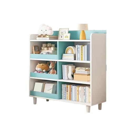 Lagerschrank Standvitrine, Modernes Lagerregal BüCherregal mit Mehreren Gittern, für Wohnzimmer Schlafzimmer BüRo(Brown,19.7 * 11.8 * 37inch) von Generisch