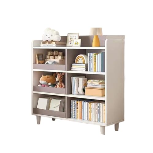 Lagerschrank Standvitrine, Modernes Lagerregal BüCherregal mit Mehreren Gittern, für Wohnzimmer Schlafzimmer BüRo(Brown,31.5 * 11.8 * 44.9inch) von Generisch