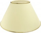 Lampenschirm *rund* für Tischlampen, Chintz *creme*, Goldkante glänzend, Du=25 /Do=10/H=15cm Befestigung unten E27 von Generisch