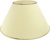 Lampenschirm *rund* für Tischlampen, Chintz creme, Goldkante glänzend, Du=40 /Do=24/H=20cm Befestigung unten E27 von Generisch