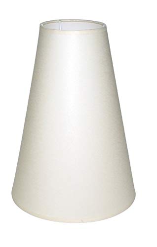 Lampenschirm 250x120x400 mm Durchmesser unten x Durchmesser oben x Höhe | Kegel | Baumwolle weiß | Für E27-Lampenfassung (groß) | Lampenschirm 25 x 12 x 40 cm von Generisch