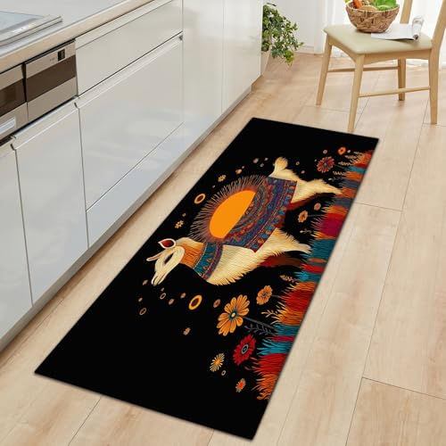 Lang rutschfest Flur Läufer Teppich 80 x 120 cm, Waschbar Abstrakte Sonne Korridor TeppichLäufer für Flur Traditionell Wiese Tiere Schafe Schlafzimmer Wohnzimmer Teppichmatte Dauerhaft Küchenteppich Lang rutschfest Flur Läufer Teppich 80 x 120 cm, Waschbar Abstrakte Sonne Korridor TeppichLäufer für Flur Traditionell Wiese Tiere Schafe Schlafzimmer Wohnzimmer Teppichmatte Dauerhaft Küchenteppich von Generisch