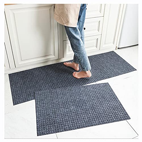 Lange rutschfeste Küchenmatte, große, dünne Fußmatte, schmutzabweisend, rutschfest, für Innen- und Außenbereich, perfekt für Schlafzimmer und Küche (Größe: 90 x 100 cm) von Generisch