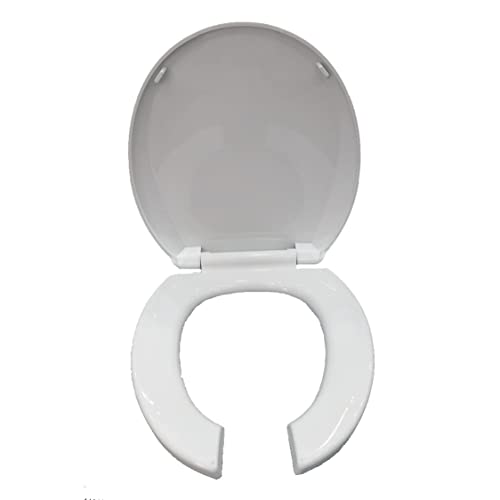 Langer WC-Sitz mit Absenkautomatik, große Öffnung und Schnellverschluss-Scharniere, weiß, komfortables Design für einfache Reinigung, passend für die meisten Standard-Toiletten Langer WC-Sitz mit Absenkautomatik, große Öffnung und Schnellverschluss-Scharniere, weiß, komfortables Design für einfache Reinigung, passend für die meisten Standard-Toiletten von Generisch
