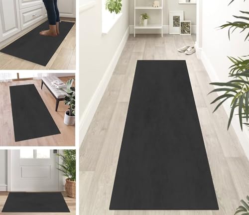 Langer lila schwarzer Läufer Teppich für Flur & Küche rutschfest Modern Korridor Matten vielseitig Polyester Bodenbelag für Schlafzimmer & Esszimmer Meterware Langer lila schwarzer Läufer Teppich für Flur & Küche rutschfest Modern Korridor Matten vielseitig Polyester Bodenbelag für Schlafzimmer & Esszimmer Meterware von Generisch