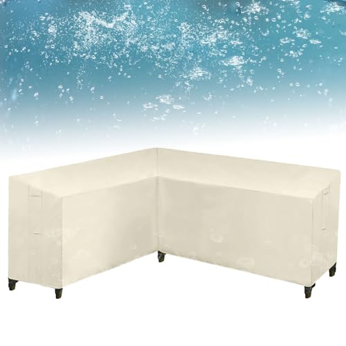 Langlebig und Möbel Stuhlabdeckung Terrassenmöbel Abdeckungen Wasserdicht Heavy Duty Oxford Tuch Abdeckung L-Form Gartenmöbel Abdeckung Ecksofa Wasserdicht mit Lüftungsschlitz von Generisch