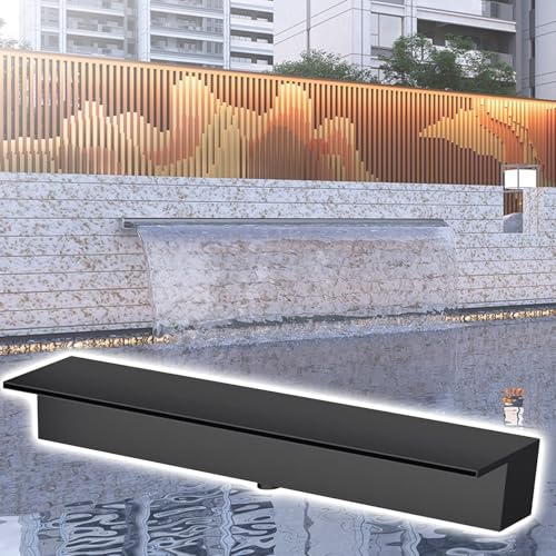 Langlebige Überlaufbahn für Teiche im Freien, einfache Installation, Wasserfall mit Zubehör für Wasserspiele Langlebige Überlaufbahn für Teiche im Freien, einfache Installation, Wasserfall mit Zubehör für Wasserspiele von Generisch