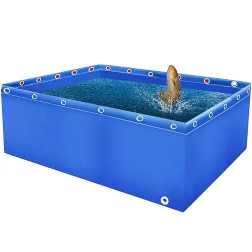 Langlebiger PVC-Fischteich mit Ablassventil – zusammenklappbarer Aquakultur-Tank für Koi Bing Gartenbewässerung und Wasserwirtschaft – ideal für Wassergärtnerei im Freien von Generisch