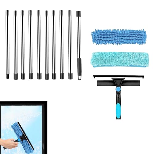 Langstaubwedel - Hoch Reichweite Teleskop-Staubwedel Set | Staubentferner Set Wiederverwendbar Für Möbel Deckenventilator Ecken von Generisch