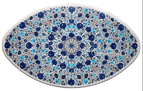 Lapislazuli Esstischplatte I Weiße Tischplatte I Marmorsofa Mitteltischplatte I Augenförmige Tischplatte I Türkis Rasen Tischplatte I Marmor Wohnzimmertisch 91,4 x 152,4 cm Lapislazuli Esstischplatte I Weiße Tischplatte I Marmorsofa Mitteltischplatte I Augenförmige Tischplatte I Türkis Rasen Tischplatte I Marmor Wohnzimmertisch 91,4 x 152,4 cm von Generisch