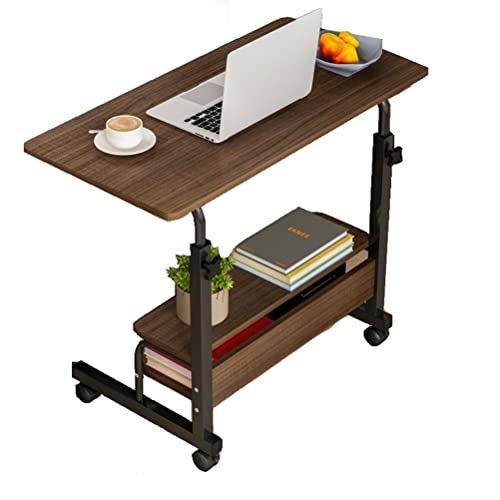 Laptop Schreibtisch mit Rollen, höhenverstellbar, neigbar, mobiler Rollständer für Bett und Sofa, Tragbarer Nachttisch, Natur Laptop Schreibtisch mit Rollen, höhenverstellbar, neigbar, mobiler Rollständer für Bett und Sofa, Tragbarer Nachttisch, Natur von Generisch