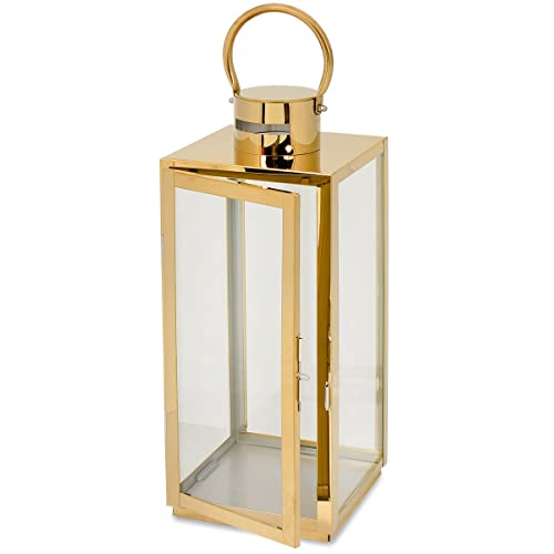 Laterne Gartenlaterne XXL Metall Windlicht Laternen Deko Kerzenhalter Kerzenleuchter Kerzenständerr für Innen Außen Outdoor Indoor Wohnzimmer Garten Balkon Gartenbeleuchtung von Generisch