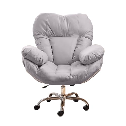 Lazy Sofa-Gaming-Stuhl, Bürostuhl, Liegestuhl für Schlafzimmer, Arbeitszimmer, ergonomischer Hebestuhl, Rückenlehne, neigbar, Heimbüro, Schreibtischstühle, Computerstuhl (Hellgrau ohne) von Generisch