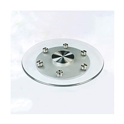 Lazy Susan Drehteller, robustes drehbares Tablett mit Glas-Servierplatte, Stahlkugellager, rutschfeste Hilfsräder für einfaches Servieren und Organisieren Lazy Susan Drehteller, robustes drehbares Tablett mit Glas-Servierplatte, Stahlkugellager, rutschfeste Hilfsräder für einfaches Servieren und Organisieren von Generisch