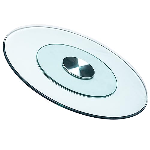 Lazy Susan Drehteller aus Glas, 360 Grad drehbare Servierplatte für Küche, Esstisch, Hotel und Restaurant von Generisch