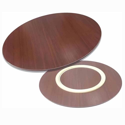 Lazy Susan Drehteller aus Holz, 360° leise Rotation Servierplatte für Esstisch, rundes drehbares Tablett von Generisch