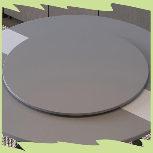 Lazy Susan Drehteller aus Holz für Esstisch, 100 cm großes drehbares Tablett, 60 cm runde Servierplatte, einfaches Teilen von Lebensmitteln, stilvolles Grau, 70 cm von Generisch