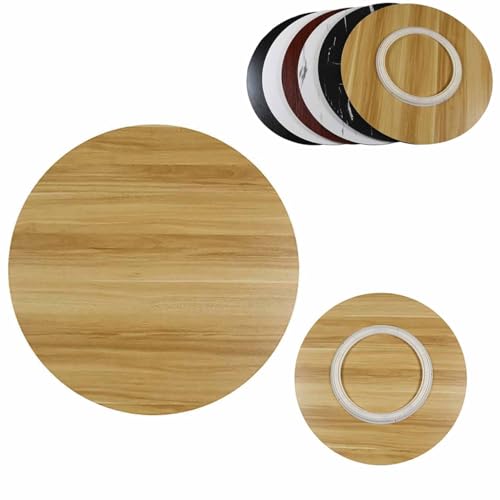 Lazy Susan Esstisch aus Holz, drehbares Serviertablett für einfaches Teilen von Lebensmitteln, 360° glatte Drehung, langlebiges rundes Tischzubehör von Generisch
