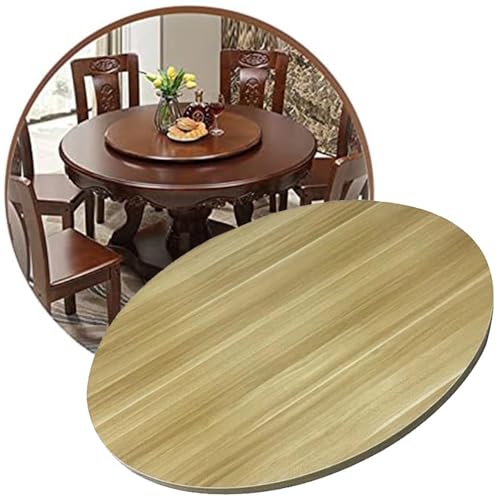 Lazy Susan Serviertablett aus Holz, 91,4 cm, drehbare Platte für Esstisch, Küchenorganizer, helles Walnussholz-Finish von Generisch